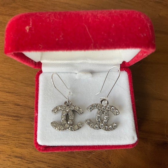 Jewelry - Upcycled Chanel crystal earrings. Stamped.